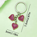 Heart Charm Keychains Featuring Heart Across 18 Pictured Variations view 6