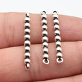 35x3.8x3.8mm 1.6g Antique Silver Zinc Alloy Round Bead Bar Connector Bead for DIY Bracelet Jewelry Making