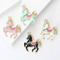Enamel Carousel Horse Brooch in 3 Color Styles Metal Pin view 3