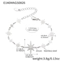 Stainless Steel Star Ocean Dual Chain Bracelets Anklets Gold Steel view 7