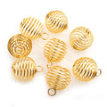 Gold and Silver Tone Open Spiral Ball Charm Pendants view 8