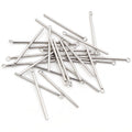 Silver-Tone Double-Loop Straight Bar Jewelry Connectors view 3