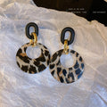 Twenty Seven Style Leopard Print Geometric Earrings view 4
