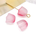Translucent Glass Tulip Flower and Leaf Beads in Ten Colors view 10