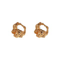 Irregular Open Outline Stud Earrings in Two Tones Fashion Jewelry Accessories view 5