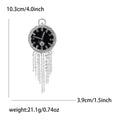Tassel Clock Brooch in Detailed Metal and Crystal Design view 7