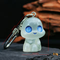 Glow-in-the-Dark Blue-Eyed Alien Figure Keychains in Ten Poses view 6