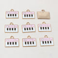 Small Enamel Piano Charms in Seven Color Styles for Jewelry view 11