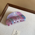 Oval Marbled Acrylic Hair Claw Clips Four Color Options view 7