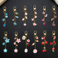 Twelve Floral Celestial and Sweet Metal Clasp Keychain Designs view 2