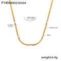 Snake Chain Zircon Necklace And OT Toggle Paperclip Chain Styles view 6