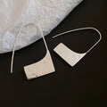 Geometric Textured Drop Earrings In Gold And Silver Tones view 7