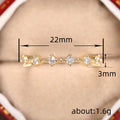Alternating Round Clear Stone Slim Ring In Gold And Silver Tones view 4
