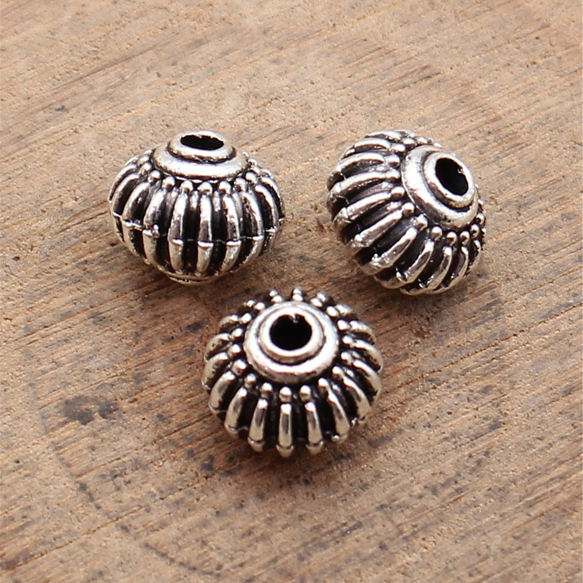 7.7x7.7x6.2mm 0.93g Multicolor Zinc Alloy Round Small Hole Spacer Beads for DIY Bracelet Jewelry Making