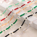 Beaded Daisy Flower Necklaces Color Stone Bead Chokers view 4