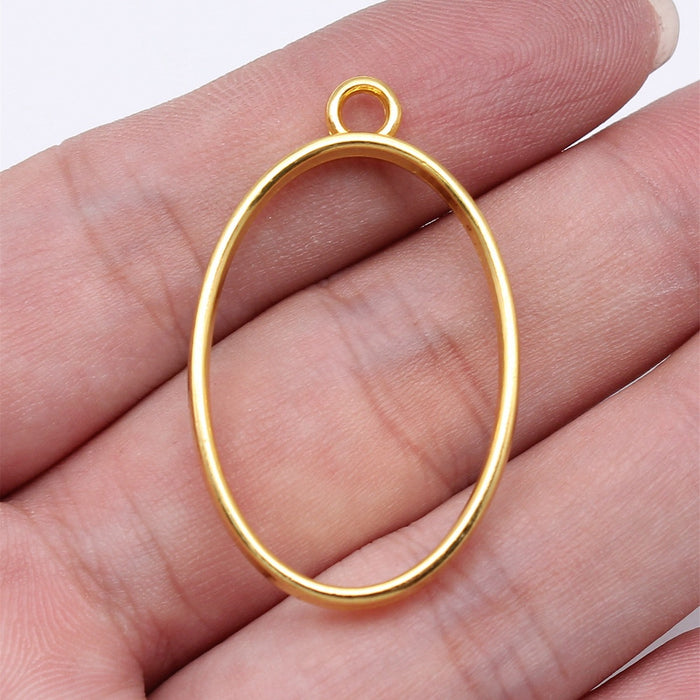 Oval Open Back Resin Frames in Four Metal Finishes