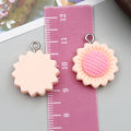 Resin Rose Sunflower Daisy Flower charm pendants for DIY keychain necklace earrings