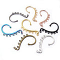 Curved Ear Cuff Hooks With Beaded Loops in Eight Colors view 2
