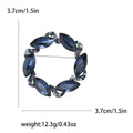 Oval Crystal Wreath Brooch in Purple and Blue for Jackets and Scarves view 7