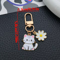 Daisy Cat Enamel Clasp Keychains in 8 Pictured Coat Colors view 10