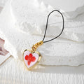 Heart Locket Pressed Flower Phone Charm Lobster 8 Styles view 3
