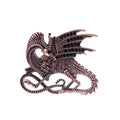 Red Gold Tone Winged Dragon Crystal Three Designs Metal Brooch Pin view 7