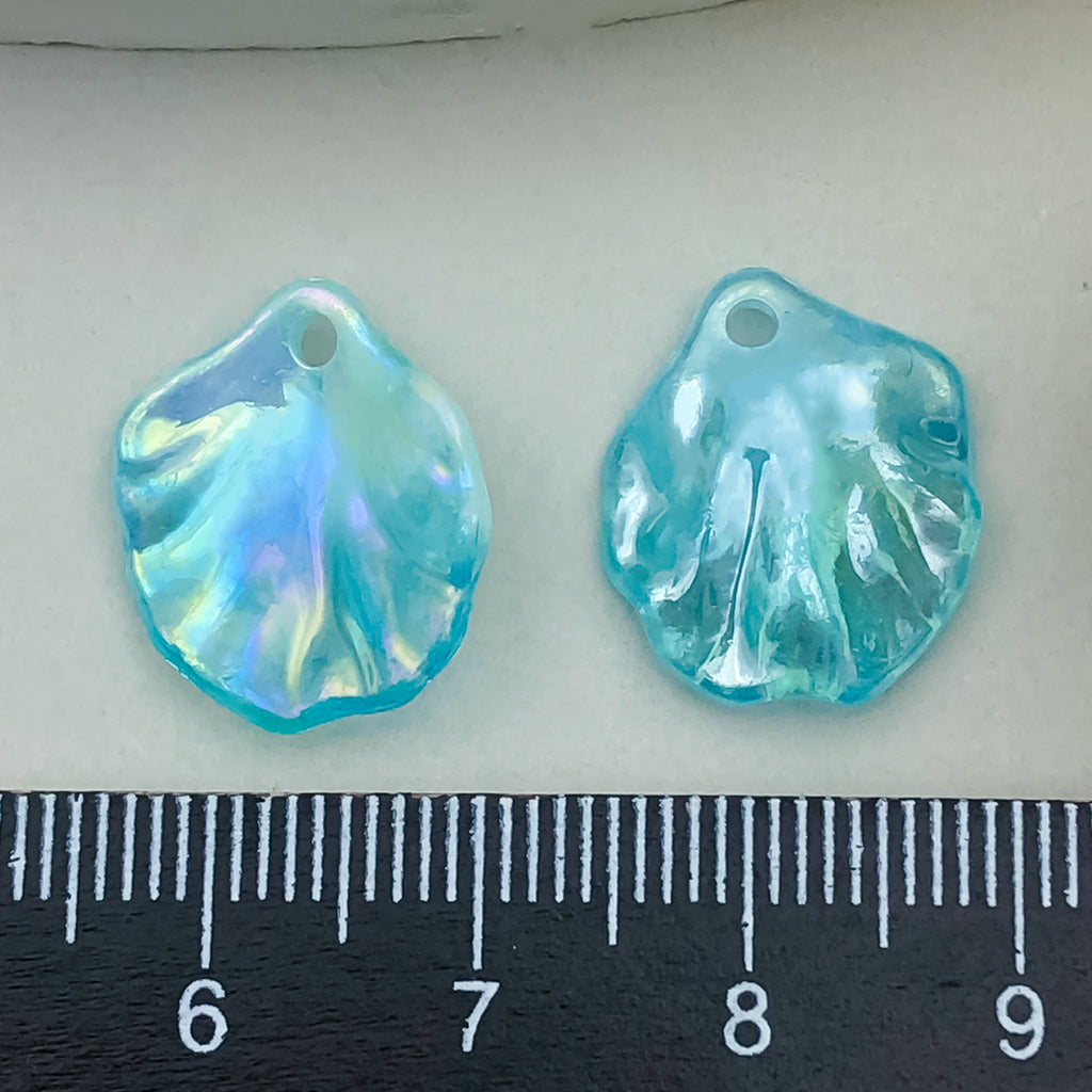 Acrylic Shell Flower Charm Pendants