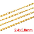 Gold Tone Metal Jewelry Chains in Twenty Four Link Styles view 4