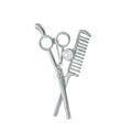 Gold Tone Barber Tools Crystal Two Designs Metal Brooch Pin view 6
