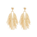 Gold And Silver Tone Multi Chain Tassel Drop Earrings view 5