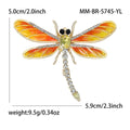 Long Tail Dragonfly Brooch in Four Gradient Enamel Colors view 5