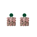 Acrylic Floral Scalloped Drop Earrings Three Print Designs view 5