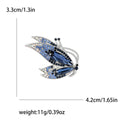 Angular Crystal Butterfly Brooch in Two Colors for Jackets, Coats, and Scarves view 5