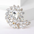 Teardrop Crystal Laurel Brooch in Six Bright Colorways view 7