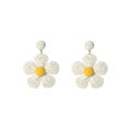 Seven Color Woven Five Petal Flower Statement Earrings view 11