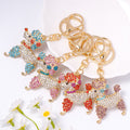 Rhinestone Poodle Keychain Gold Clasp Four Color Variants view 2