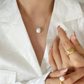 Irregular Baroque Pearl Pendant Necklace Gold Or Steel Chain view 3