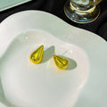Polished Gold and Silver Teardrop Metal Stud Earrings view 4