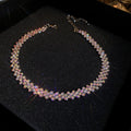 Full Crystal Zigzag Rhinestone Choker Necklace Bracelet Styles view 11