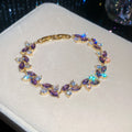Gold-Tone Marquise Leaf Crystal Bracelet Four Colorways view 7