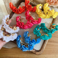 Chiffon Flower C Hoop Statement Earrings In Five Colors view 1