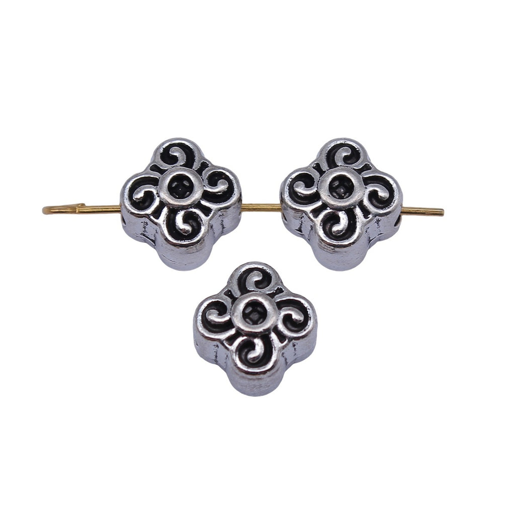 9.4x9.4x7.9mm 2.5g Multicolor Zinc Alloy Patterned Large Hole Spacer Beads for DIY Bracelet Jewelry Making