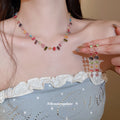 Multicolor Geometric Crystal Necklace Bracelet Earrings view 2