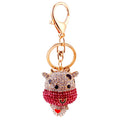 Rhinestone Cow Keychain With Gold-Tone Ring And Lobster Clasp view 5