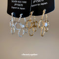 Open Flower Outline Drop Earrings Statement Fashion Jewelry view 2