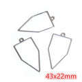 Steel Tone Open Geometric Pendant Frames in Twelve Shapes view 12