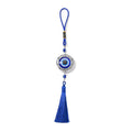 Blue Evil Eye Tassel Hanging Charm With Glass Eye Bead view 5