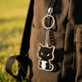 Black Cat Holding Cup Keychain With Organza Bag And Tag Option view 4