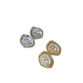 Gold Tone Irregular White Pearl Clip On Earrings Fashion Earrings view 5