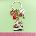 Rose and Flower Charm Keychains in 10 Pictured Variations for Bags and Keys view 2